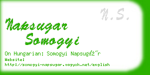 napsugar somogyi business card